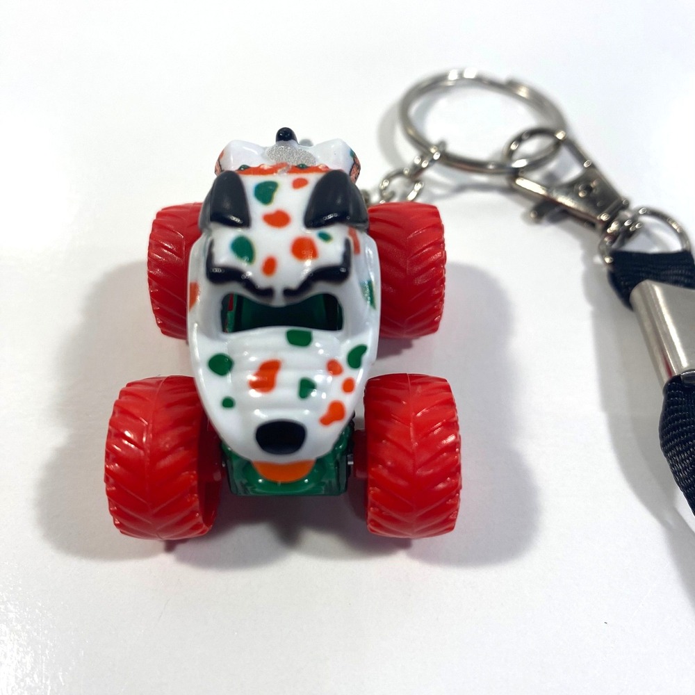 Monster Jam Mini Mutt Dalmatian Christmas Truck Spin Master Custom Keychain